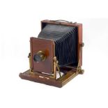 Unnamed Wood & Brass Half Plate Field Camera.