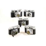 Group of Kodak Retina & Retinette Cameras inc IIc.