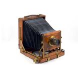 Unnamed Wood & Brass Half Plate Field Camera.