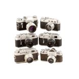 Group of Zorki & Zenit Cameras.