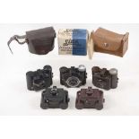 Rare Group of Sida Miniature Cameras from 4 Countries.