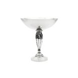 An early 20th century Danish sterling silver tall comport, Copenhagen designed by Johan Rohde (1856-