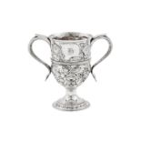 A George III sterling silver twin handled cup, London 1808 by Peter and William Bateman
