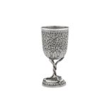 A late 19th century Anglo – Indian unmarked silver goblet, Cutch circa 1880