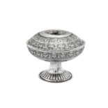 A mid-20th century Indian silver covered footed bowl, Northern India probably Delhi circa 1950