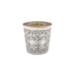 An Edwardian sterling silver beaker, Birmingham 1902 by Levi and Salaman