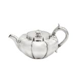 A William IV sterling silver teapot, London 1833 by John Bridge