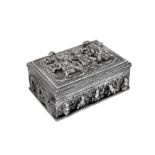 A mid-20th century Burmese unmarked silver casket or box, probably Lower Burma circa 1950