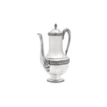 A late 19th / early 20th century French 950 standard silver coffee pot, Paris circa 1900 by Claude