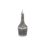 An early 20th century Iranian (Persian) silver cased bottle, Isfahan circa 1910 mark of Ja'far