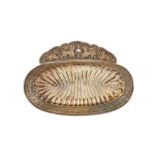 An interesting late 18th / early 19th century silver gilt collection dish, The Levant circa 1800