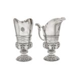 A pair of early 20th century French 950 standard silver ewers, Paris circa 1910 probably by Jules Ra