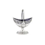 A George III sterling silver sugar basket, Sheffield 1794 by M F & Co, possibly Mark Furniss & Co