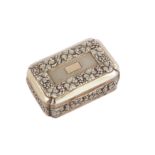 A private collection of snuff boxes and vinaigrettes, lot 1-33: A George III silver gilt snuff box,