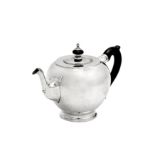 A Peter III / Catherine II mid-18th century Russian 84 zolotnik silver teapot, Moscow 1762 by T.P