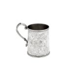 A mid-19th century Indian Colonial silver small mug, Calcutta circa 1860 by Charles Nephew and Co (a