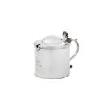 A William IV sterling silver mustard pot, London 1835 by Sebastian Crespel II