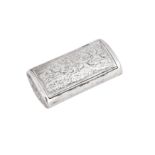 A George III sterling silver snuff box, London 1803 by William Edwards