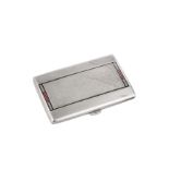 An early 20th century Art Deco continental sterling silver and enamel cigarette case, import marks f