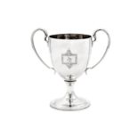 A George III Irish sterling silver twin handled cup, Dublin 1804 by William Doyle