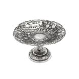 An early 20th century Anglo - Indian unmarked silver comport or fruit stand, Bombay circa 1930