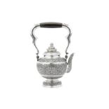 An early 20th century Siamese (Thai) unmarked silver kettle / water pot (Kar Nam Ton), Bangkok circa