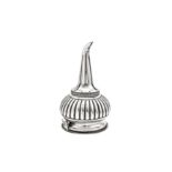 A George III sterling silver wine funnel, London 1814 by John Lias