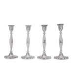 A matched set of Elizabeth II sterling silver candlesticks, London 1965 and Birmingham 1970 by A Tai