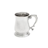 A George II sterling silver half pint mug, London 1753 by Richard Gurney and Thomas Cook (reg. 19th