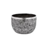 An early 20th century Burmese unmarked silver bowl, Shan States circa 1930
