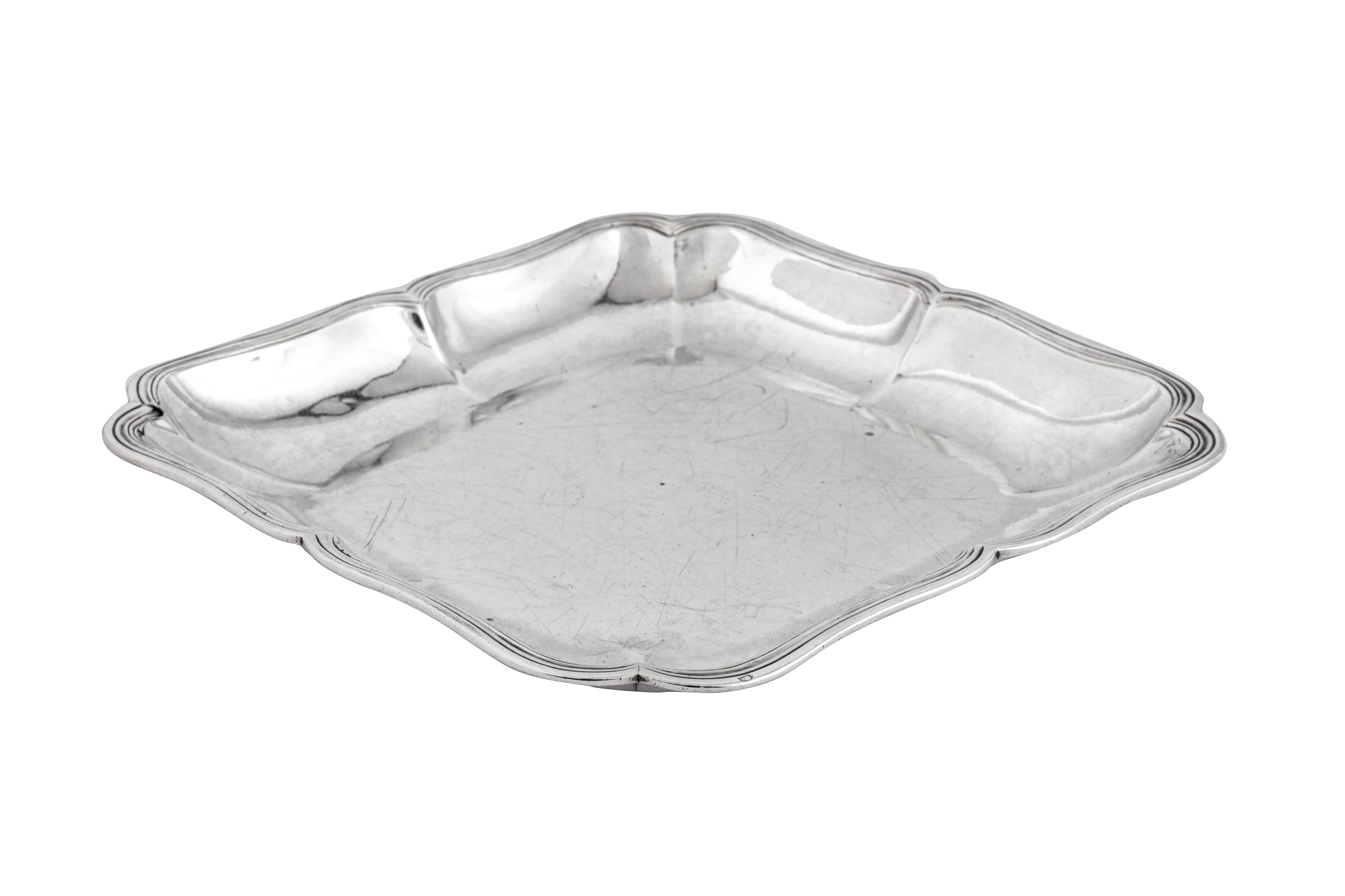 A Louis XV mid-18th century French silver second course dish, Paris 1755 by Michel Maillard (reg. 15
