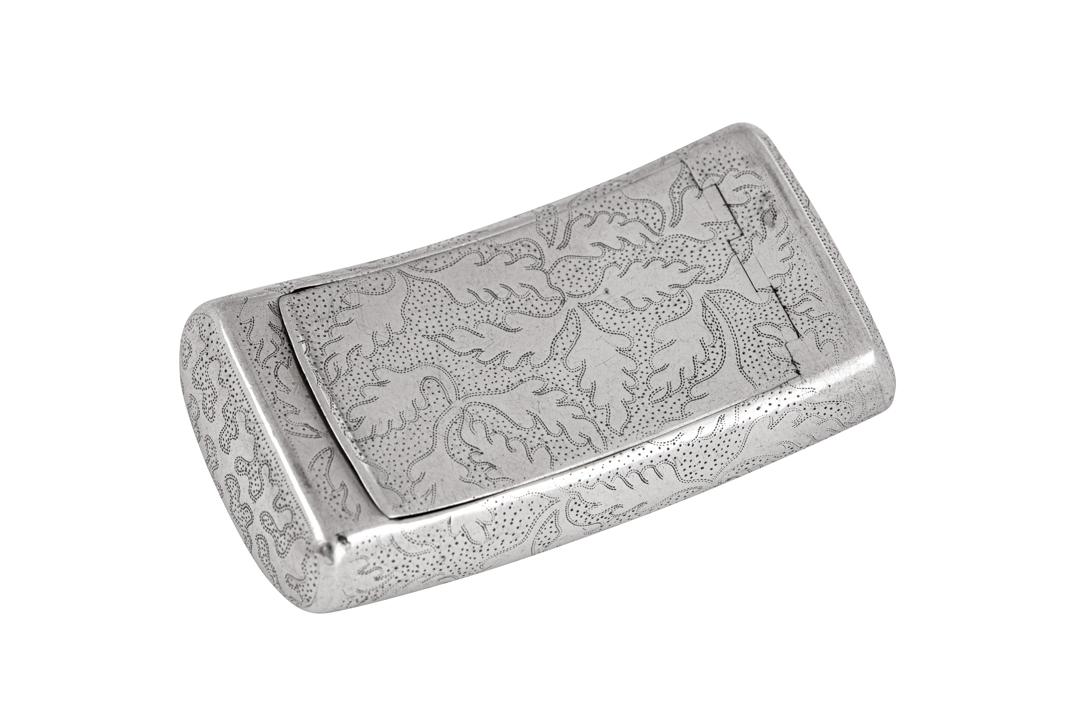 A George III sterling silver snuff box, Birmingham 1807 by Samuel Pemberton