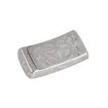 A George III sterling silver snuff box, Birmingham 1807 by Samuel Pemberton