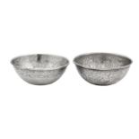 Two early 20th century Egyptian silver bowls, one marked for Cairo 1924