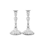 A pair of early 20th century German 800 standard silver candlesticks, Bremen-Hemelingen 1908 by