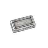 A William IV sterling silver snuff box, Birmingham 1836 Edward Smith