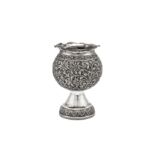 An early to mid-20th century Cambodian unmarked silver footed bowl, circa 1930-50
