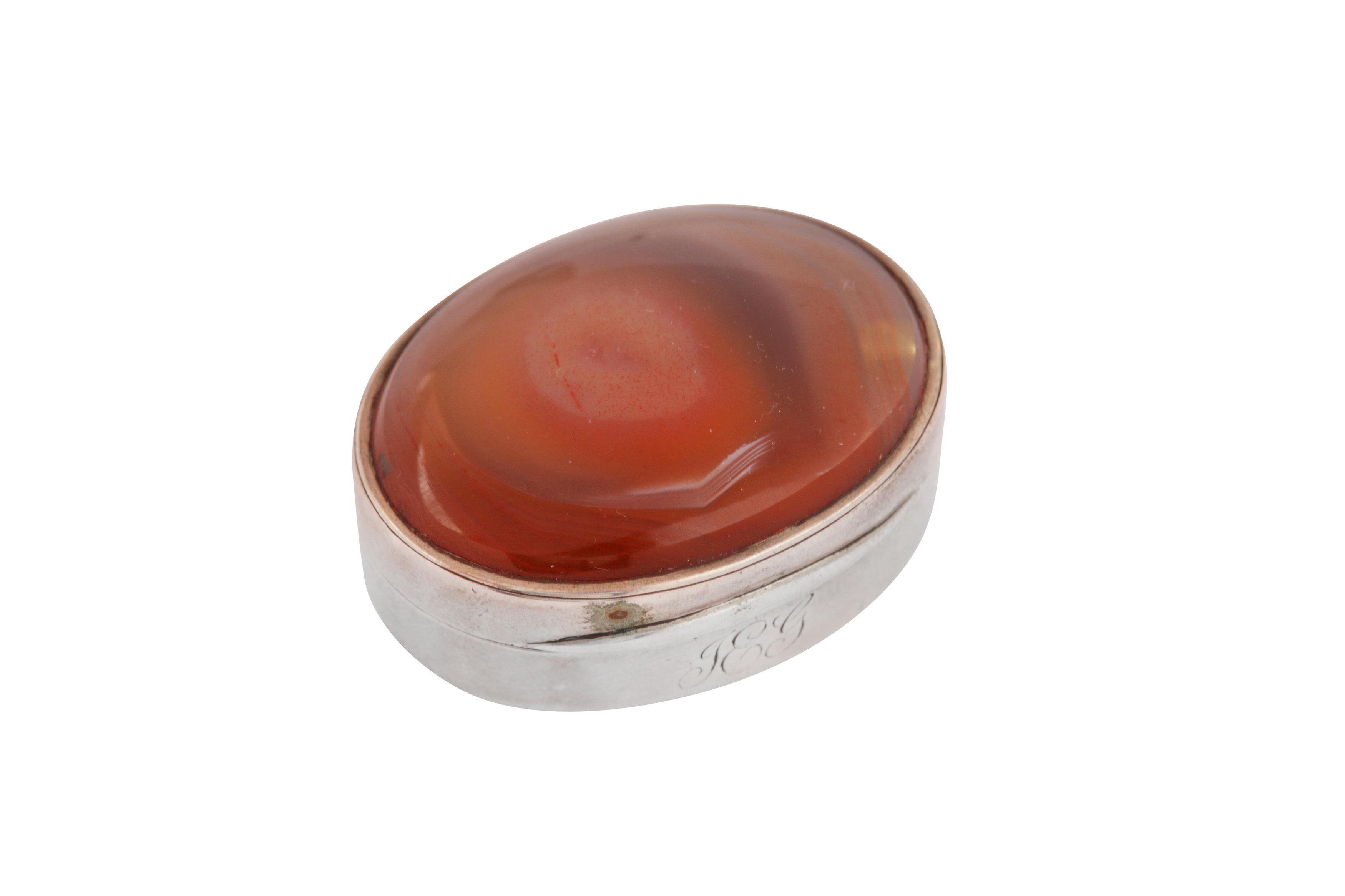 A George III Scottish silver sterling and agate vinaigrette, Edinburgh circa 1810 possibly by Richar