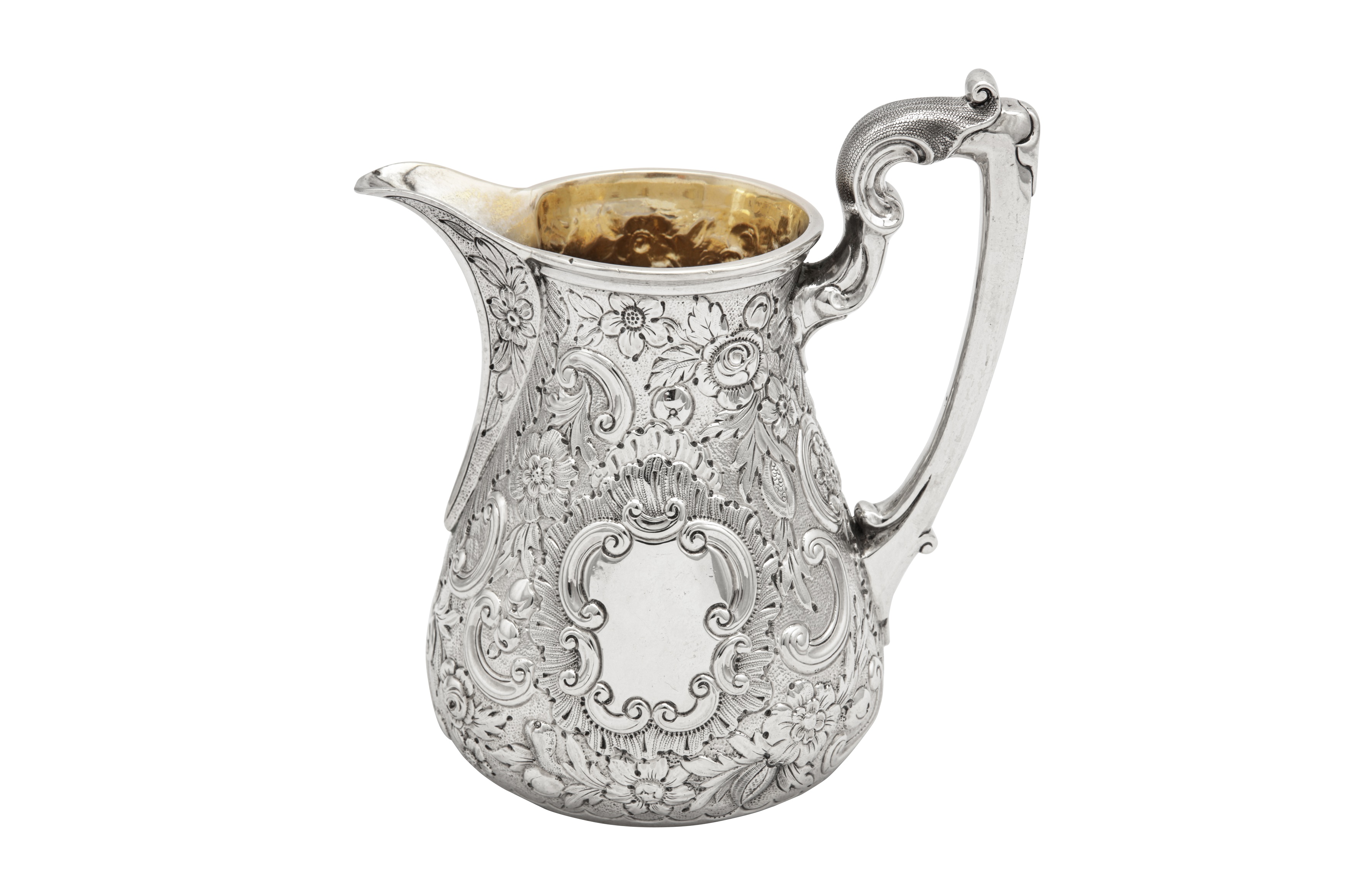 A Victorian sterling silver milk jug, London 1856 by Edward & John Barnard - Image 2 of 4
