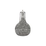 An early 20th century Iranian (Persian) silver cased bottle, Isfahan circa 1900 mark of Ja’far
