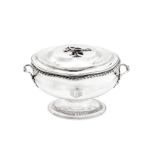 An unusual George III sterling silver small soup tureen, London 1772 by Orlando Jackson