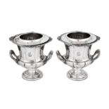 A pair of George IV/ William IV Old Sheffield Silver plate wine coolers, Sheffield circa 1825-35
