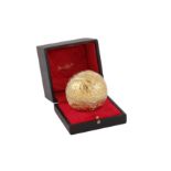 A cased Elizabeth II sterling silver gilt Royal commemorative surprise sphere, London 1981 by