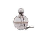 A Victorian sterling silver combination scent bottle vinaigrette, London 1876 by by George Brace (re