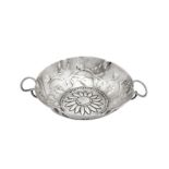 An early 19th century Austrian 13 loth (812 standard) silver wine taster or dish, Vienna 1833 by