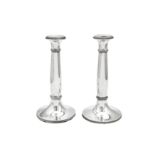 A pair of early 19th century Austrian 13 loth (812 standard) silver candlesticks, Vienna circa 1826