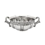 An early 20th century Mexican silver twin handled bowl, circa 1920