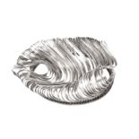 An early 21st century contemporary silver Lamella bowl, by Sidsel Dorph-Jensen