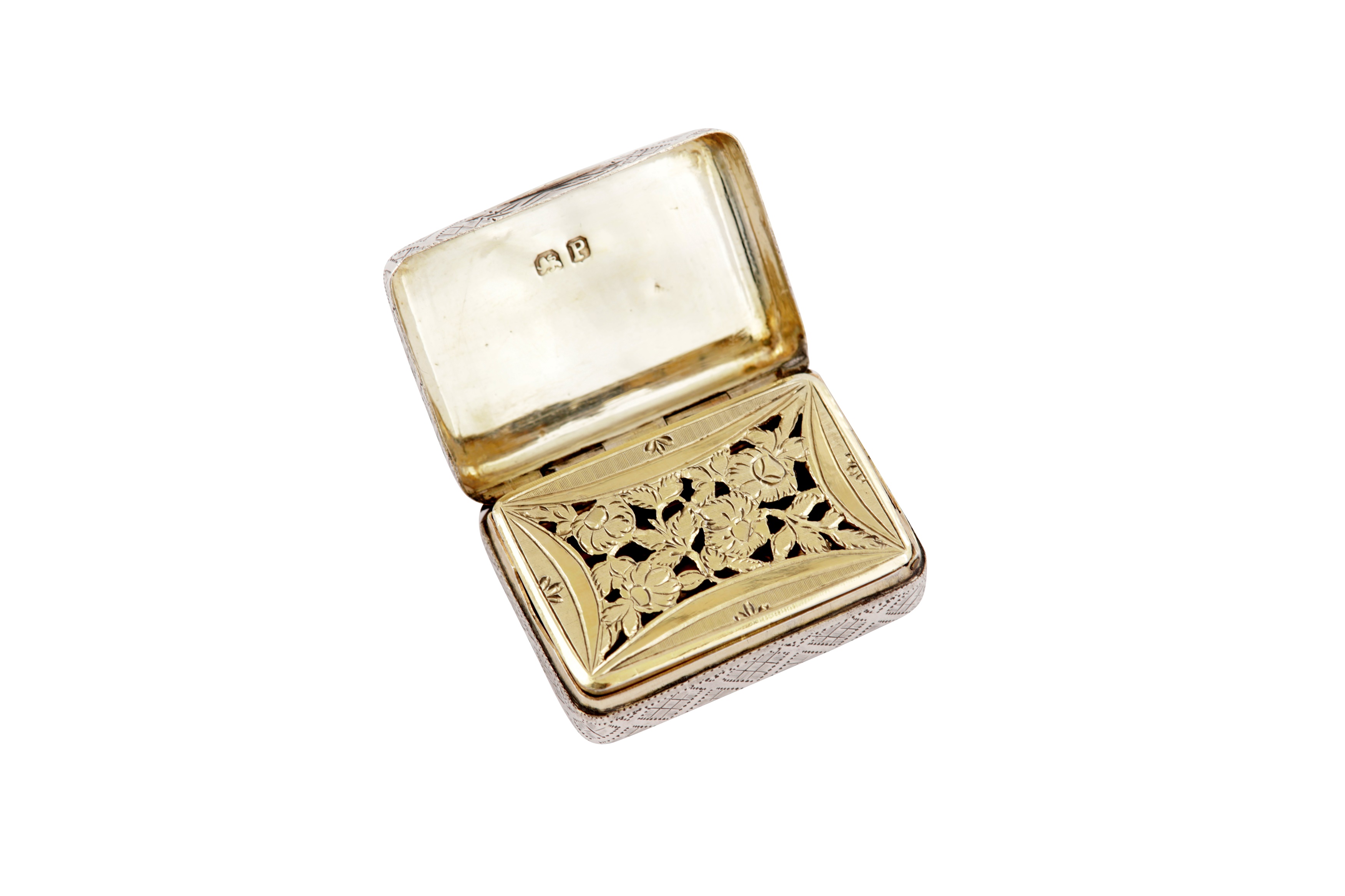 A George III sterling silver vinaigrette, London 1790 by William Rudkins (reg. March 1789) - Image 2 of 3