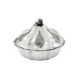 A rare mid-19th century French 950 standard silver covered serving dish (sahan), Paris circa 1860 by